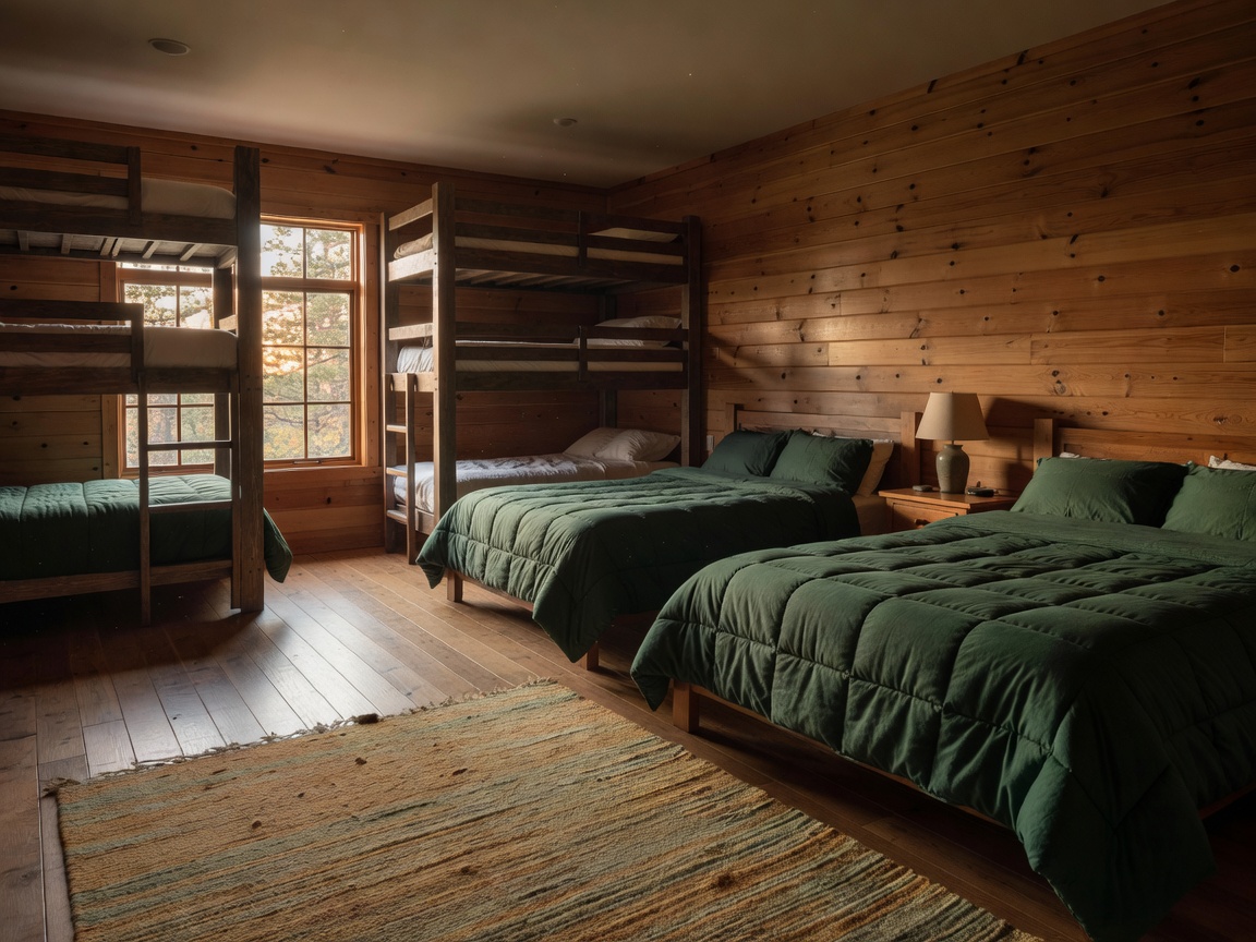 Family Lodge Room showing multiple beds suitable for groups