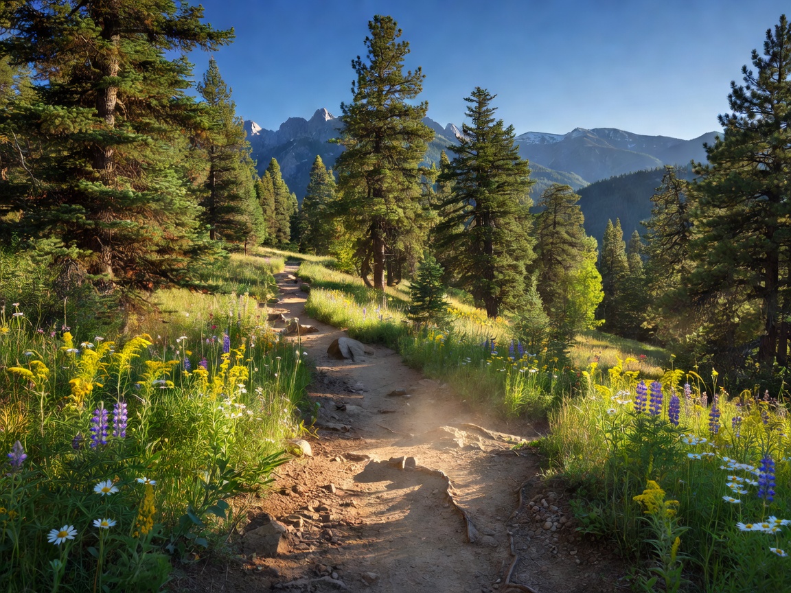 Guests enjoying mountain walks on a scenic trail